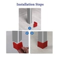 thumbnail image 7 of 10 Pcs Red Soft Angle Iron Foot Pad L Shaped Edge Leg Cover 50mmx50mm, 7 of 7