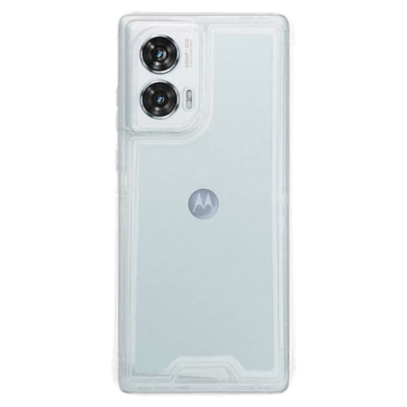 Funda Otter 360 Contonor de Color Uso Rudo Para Motorola Edge 50 Fusion Transparente con 2 Micas de Cristal Cely Vesmir