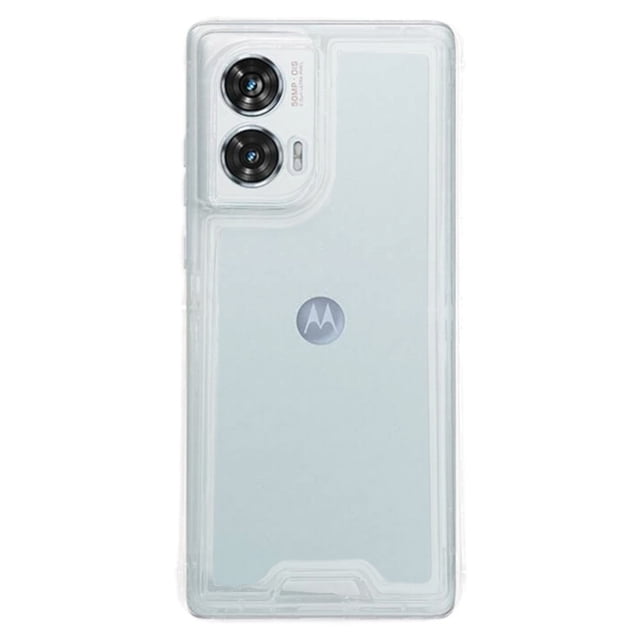 Funda Otter 360 Contonor de Color Uso Rudo Para Motorola Edge 50 Fusion Transparente con 2 Micas de Cristal Cely Vesmir