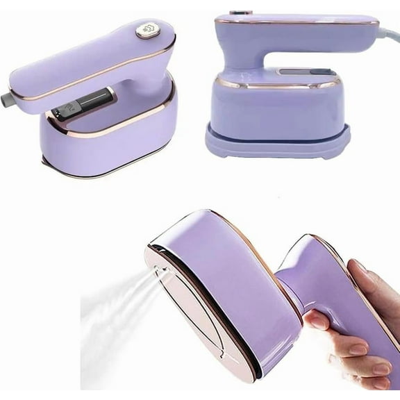 Travel Steamer Iron for Clothes 1000W Handheld Portable Steamer Support Dry and Wet Ironing 180 ° , Purple