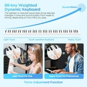 Terence V50 Electronic Piano White Folding Digital Piano Keyboard