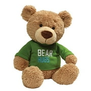 GUND Bear Hugs Green T-Shirt Teddy Bear Stuffed Animal Plush, Tan, 12.5"