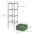 thumbnail image 3 of Outsunny Galvanized Raised Garden Bed with 4-Tier Trellis Tomato Cage Green, 3 of 10