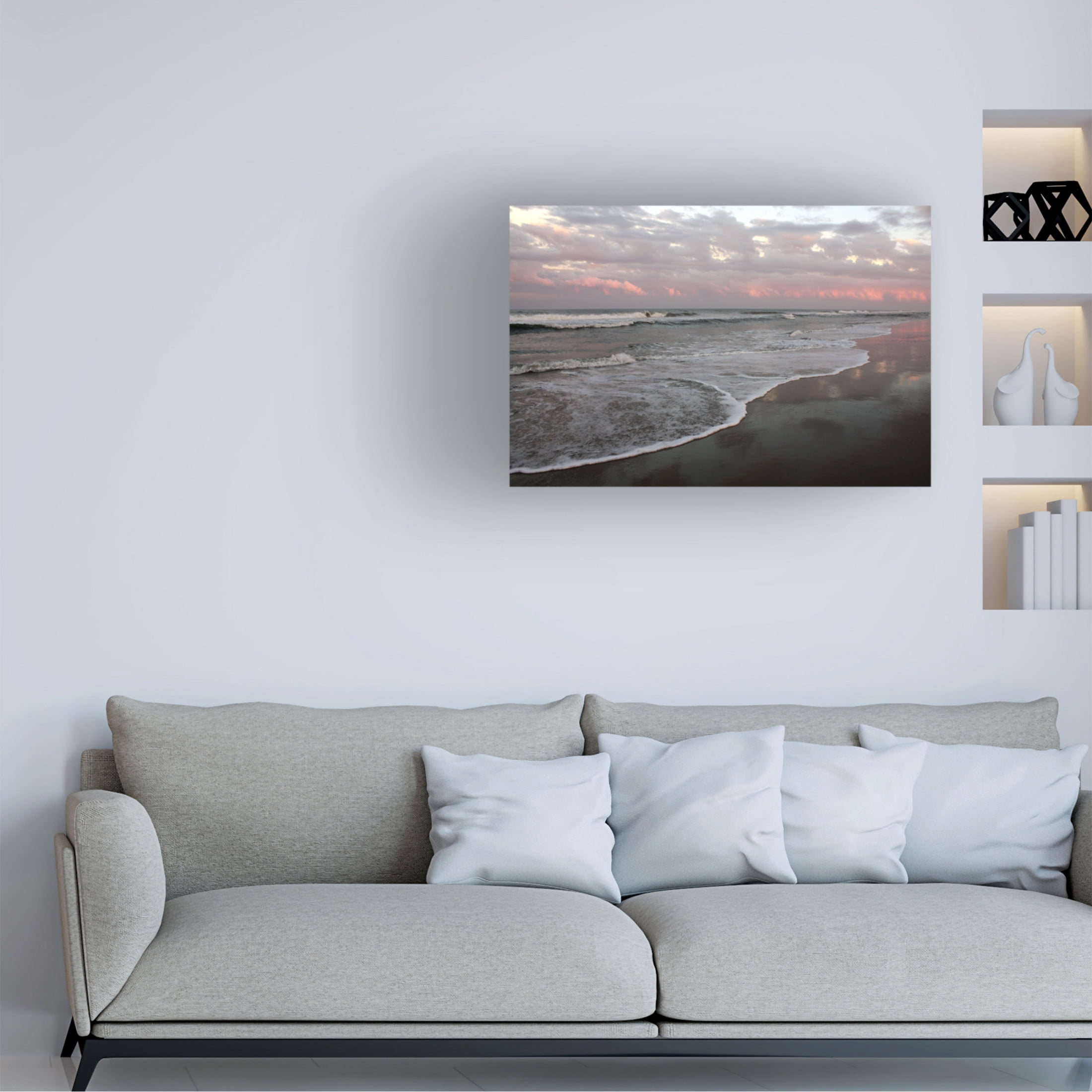Canvas Wall Art - DANE 'Beaches 32' Wall Art for Living Room, Bedroom, or Office Décor by Trademark Fine Art - 19 x 12 Inches