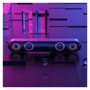 Wireless Bluetooth Speaker 6D Surround Stereo Voice Call FM AUX TF USB For Laptop PC Theater TV Sound Bar Loudspeaker Subwoofer ,Impactful Volume Boost