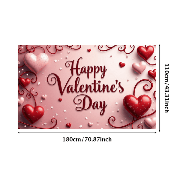 Bannière de Fond à Thème d'Amour pour la Saint-Valentin pour Célébrations Mariages Fêtes Arrière-Plan Photo Décoration Design de Cœurs Romantiques Présentation d'Événement Festif