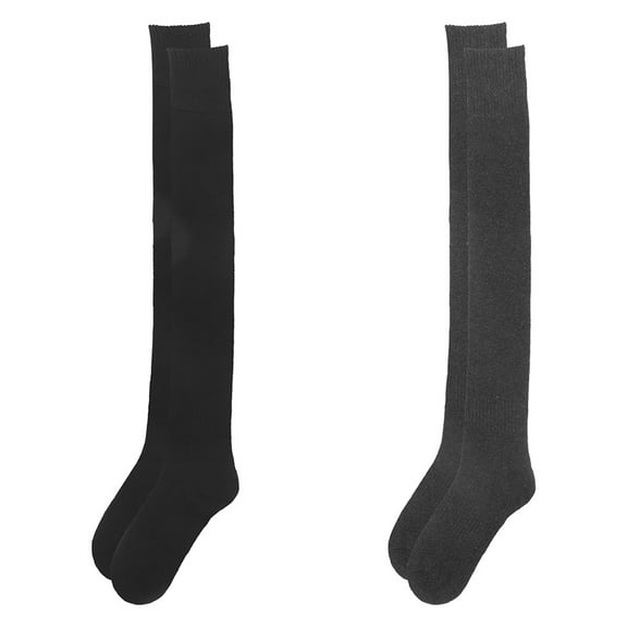 LEORX 4 Pcs Thigh Stockings for Women Black Daily Life Casual Wear