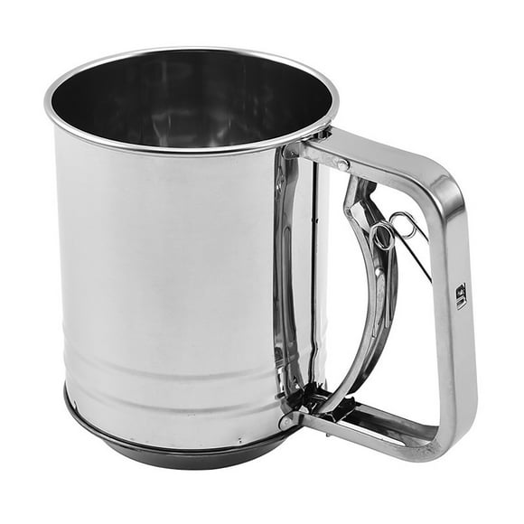 Stainless Steel Flour Sieve for Baking and Sifting - Fine Mesh Sieve with Handle for Cakes Frosting and Kitchen Straining