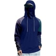 thumbnail image 1 of CHCNHAC Mens Sun Protection Shirts with Mask Upf 50+ Sun Protection Fishing Blouses Lightweight Long Sleeve Hiking Running Swim Rash Guard Hoodies M, 1 of 4