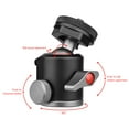 thumbnail image 4 of Ball head,Head With 1/4 Camera Rotatable Dual Use 1/4 Screw Cold 2-in-1 Rotatable Dual With 1/4 Screw Cold Mount Ball Head Dual Use Ball Bortt Ainn Dsfen, 4 of 6