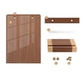 thumbnail image 3 of 1Pc Acrylic Desktop Display Stand Standing Sign Holder Solid Wood Base Menu Display Tag For Wedding Party Resturant Ornament, 3 of 11