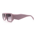 thumbnail image 6 of Womens Mod Flat Top Square Rectangle Beveled Diamond Cut Arm Plastic Sunglasses All Purple, 6 of 7