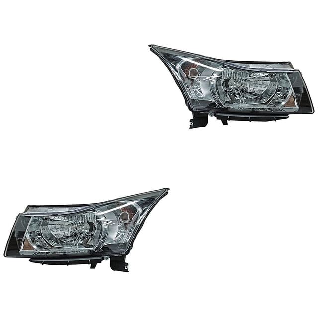 Par de Faros Cruze 2010 A 2015 Chevrolet Filo negro TYC .