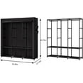 thumbnail image 5 of Portable Wardrobe Closet Storage Organizer Metal Hanging Rack Non-Woven Fabric 34 Inch Black, 5 of 6