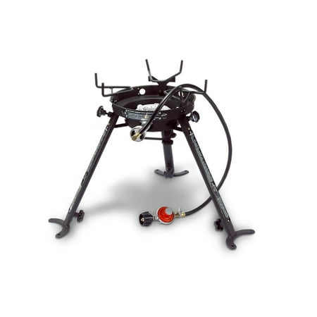 Charcoal Coal Wok - Eastman Outdoors Portable Kahuna Burner with XL Pot and Wok Brackets with Adjustable and Removable Legs