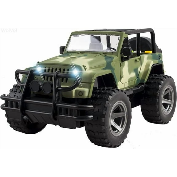 Road Military Fighter Car Toy - Battery Powered Toy Vehicle with Fun Lights & Sounds - 2 Doors Open - Great Gift for All Occasions for Kids Boys & Girl