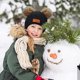 thumbnail image 5 of Conjunto de gorro y bufanda para niños de invierno cálido, negro, tejido térmico, bufanda gruesa y esponjosa de ganchillo, gorro con pompón doble con pelo sintético para niñas, niños y niños pequeños, 5 of 5