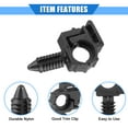 thumbnail image 4 of Unique Bargains 15 Pcs Wire Cable Routing Retainer Clips Compatible for Buick Skylark 1992-1998 for Cadillac XLR 2004-2005, Durable Plastic Black, 4 of 7