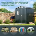 thumbnail image 3 of 6 ft. W x 4 ft. D Outdoor Steel Storage Shed, 3 of 8