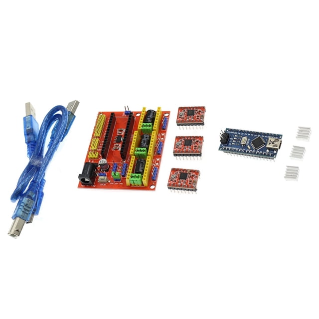 Seitruly Conjunto de reemplazo de controlador de escudo CNC V3 V4, accesorio de módulo de componente modificado, Kit de impresora inteligente, accesorios Electrónica Tipo 3