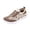 01#Coffee, variant on Women Leopard Print Fly Knit Sneakers, Lightweight Breathable Lace Up Walking Trainers Non Slip Thick Rubber Sole Daily Casual Shoes