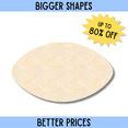 thumbnail image 2 of Bigger Better | Unfinished Wood Football Shape | DIY Craft Cutout | 36" / 1/4", 2 of 2