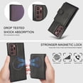 thumbnail image 3 of ELEHOLD Case for Samsung Galaxy Note 20 Ultra, 2-in-1 Magnetic Shockproof Leather Wallet Flip Case Cover, Detachable Card Holder with Stand,Black, 3 of 5