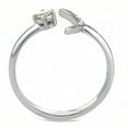thumbnail image 3 of Womens Silver Rings High polished (no plating) 316L Stainless Steel Ring with AAA Grade CZ in Clear DA364, 3 of 5