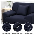 thumbnail image 5 of PiccoCasa Stretch Spandex Sofa Slipcover with Cushion Cover, Small Dark Blue, 5 of 7
