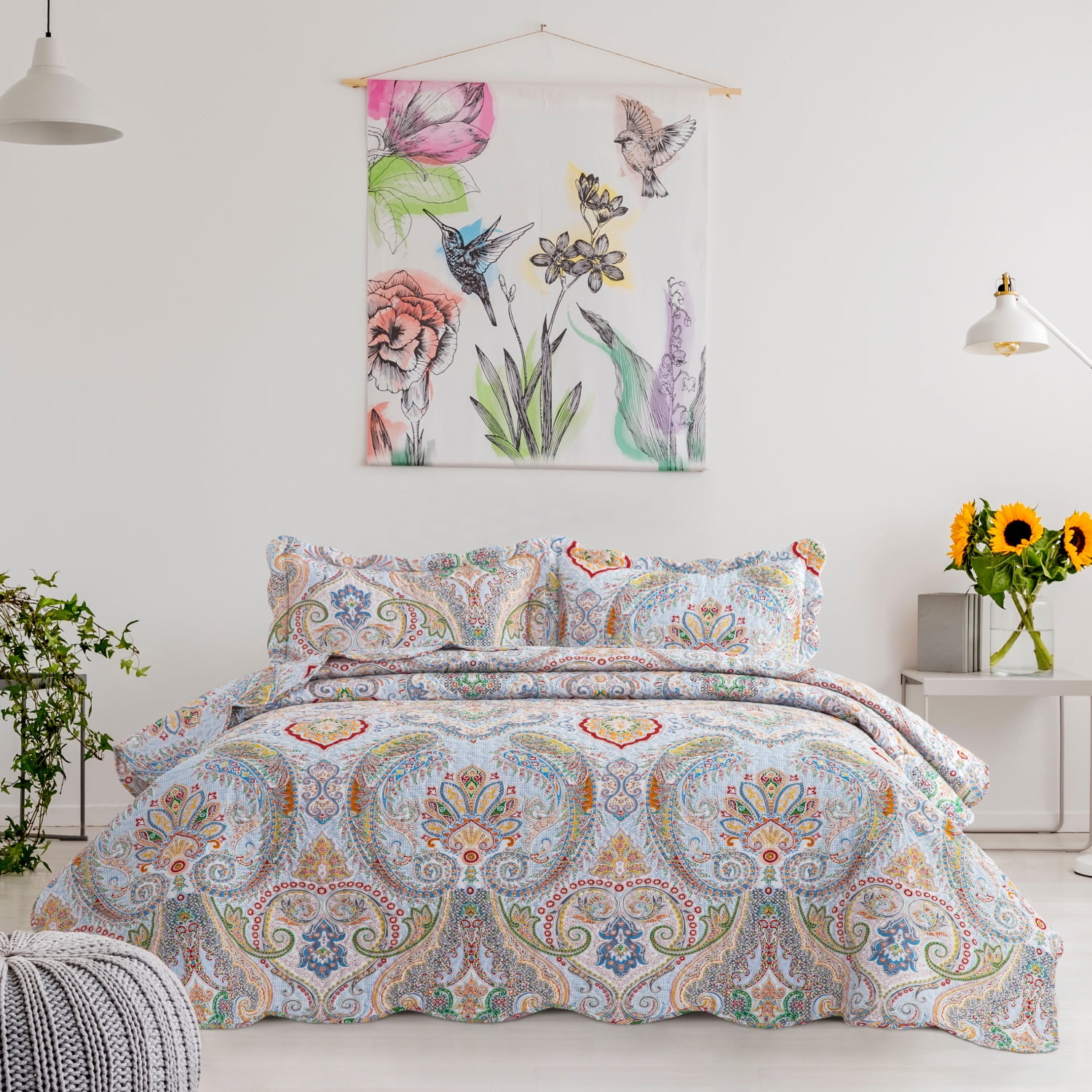 Bedsure 2 Piece UltraSoft Bohemian Paisley All Season Twin/TwinXL