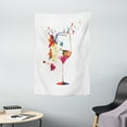 thumbnail image 1 of Winery Tapestry, Wine Glass with Colorful Imaginary Growing Leaves Aroma Sommelier Relax Joy Artsy, Wall Hanging for Bedroom Living Room Dorm Decor, 40W X 60L Inches, Multicolor, by Ambesonne, 1 of 2