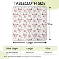 thumbnail image 2 of White Buffalo Skull Flower Arrow Pattern Square Fitted Tablecloth with Elastic Edge,Square Table Cover,Washable Elastic Table Cover for Home Kitchen Party Decor 36"x36", 2 of 6