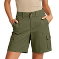 thumbnail image 2 of Sheghy Work Pants Women 100%Cotton Women's Solid Cargo Shorts Twill Casual Bermuda Shorts with Multi Pockets, 2 of 9