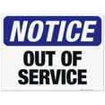 thumbnail image 1 of Out Of Service Sign, OSHA Notice Sign, 18x24 Corrugated Plastic, 1 of 1
