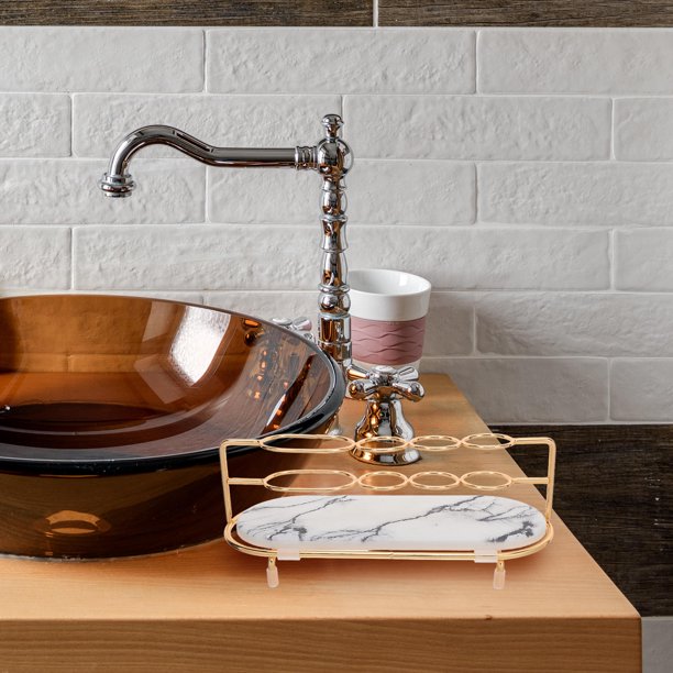 SHOWERORO Soporte Para Pasta De Y Cepillos Con Base De Cerámica Ideal Para Espacios Pequeños Y Esquinas