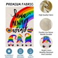 thumbnail image 3 of SPXUBZ 12√¢¬Ä¬≤√¢¬Ä¬≤ x 18√¢¬Ä¬≤√¢¬Ä¬≤ Burlap Gay Pride Lesbian LGBT Outdoor Flag, Weatherproof, 3 of 6