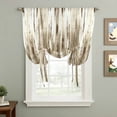 thumbnail image 2 of Brown Beige Vintage Balloon Curtains for Windows, Bedroom Curtains 54 Inch Length, Retro Abstract Art Tie Up Curtains Panels Thermal Insulated Bathroom Curtains Window 42"x54", 2 of 8