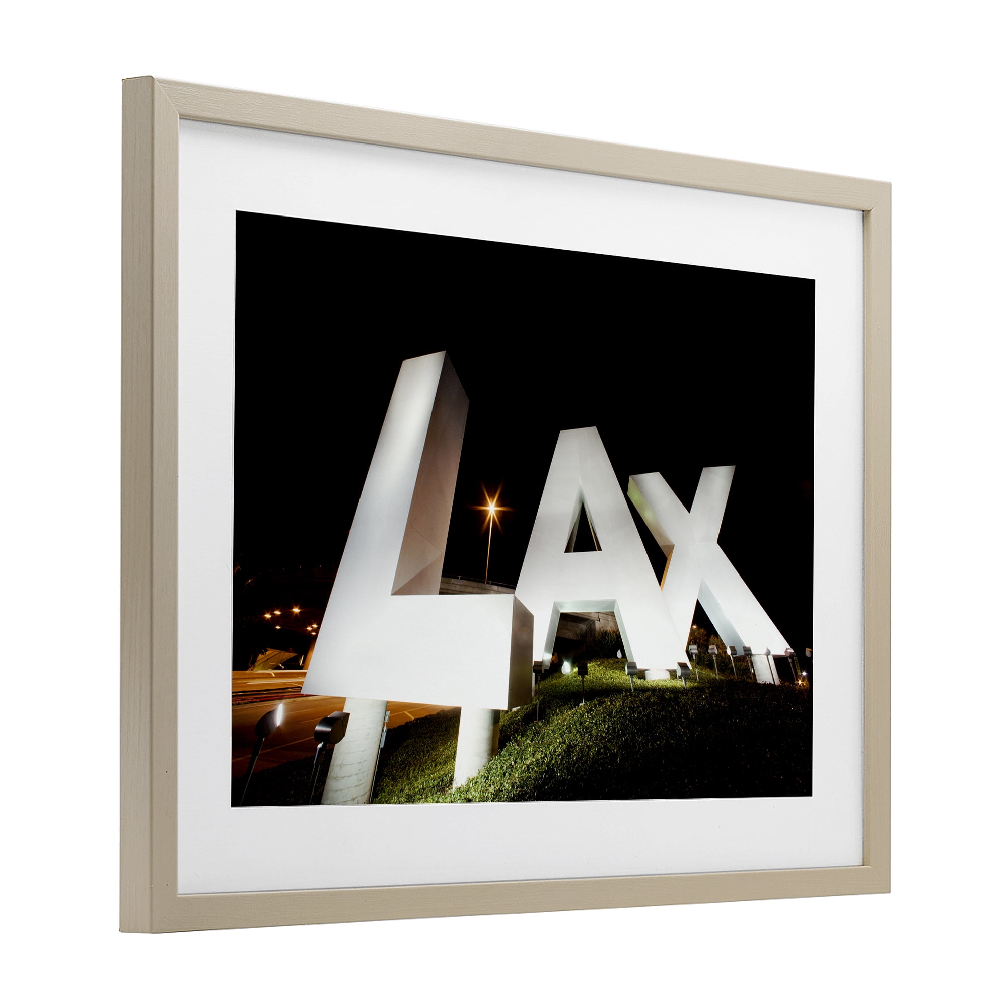 Stupell Industries LA Airport Structure Birch Framed Print Under Glass, design by Scott Stulberg
