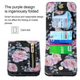 thumbnail image 2 of TECH CIRCLE for Galaxy Z Flip 3 Case 6.7" 2021, Cute Flower Wallet Phone Case with Credit Card Holder Slots & Zipper Pocket, PU Leather Lightweight Crossbody Case with Shoulder Strap for Women, Black, 2 of 9