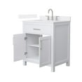 thumbnail image 2 of Beckett 30" White Single Vanity & White Quartz Top (3-Hole) & Nickel Trim, 2 of 5