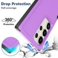 thumbnail image 5 of for Samsung Galaxy S24 Ultra Back Case, Luxury Ultra Slim PC + TPU Double-Layer Anti-Fall Shockproof Drop Protective Lightweight 2 In 1 Phone Case Cover for Samsung Galaxy S24 Ultra, Purple, 5 of 5