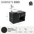 thumbnail image 2 of Mueble de Baño Flotante Completo Ninon Home EGO con Lavabo y Monomando NEGRO, 2 of 6