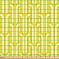 thumbnail image 2 of Ambesonne Geometric Fabric by the Yard Upholstery, Bicolored Minimalist Art, 10 Yards, White and Yellow, 2 of 5
