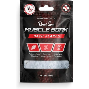 Dead Magnesium Flakes Muscle Soak– 18oz Travel Bag Dead Sea Mineral Salt for Bath, Spa, Shower –More Minerals Then Epsom-Pure and Natural Bath Salt for Foot