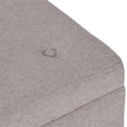 thumbnail image 5 of Trent Home 48" Transitional Rectangle Ottoman in Cloud Gray Linen Look Fabric, 5 of 6