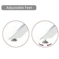 thumbnail image 5 of 47.2" Rectangular Glass Coffee Table, Holaki Modern Tempered Glass Kitchen Table with Sturdy Metal Legs, Center Table Sofa Table for Living Room Small Space, Silver, 5 of 8
