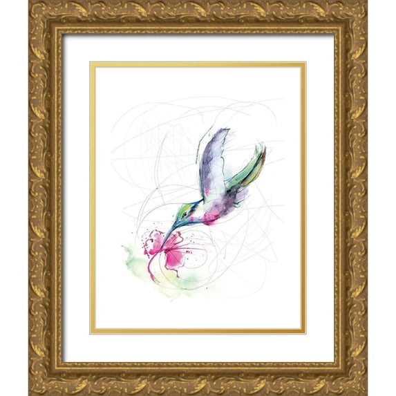 Shefranov, Olga 20x24 Gold Ornate Wood Framed with Double Matting Museum Art Print Titled - Snack Time