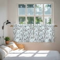 thumbnail image 3 of Natural Trees Branches Tier Curtains 24 Inch Length, Colored Birds Vintage Rustic Blue Cafe Short Curtains for Bathroom Over Sink, Small Kitchen Curtain Light Filtering Drapes 2 Panels 27.5"Wx24"L, 3 of 8