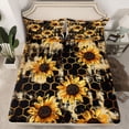 thumbnail image 2 of Castle Fairy Female Men Floral Sunflower Bed Sheets,Geometric Honeycomb King Sheets, 2 of 7