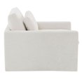 thumbnail image 6 of ACME Naveen Contemporary Fabric Upholstered Swivel Chair with Pillow in Ivory, 6 of 9